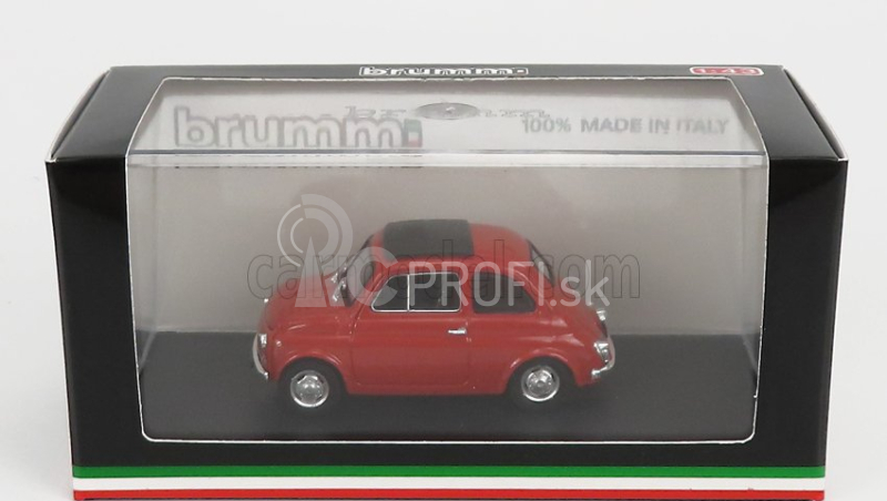 Brumm Fiat 500r Tetto Chiuso - uzavretý 1972 1:43 Rosso Corallo