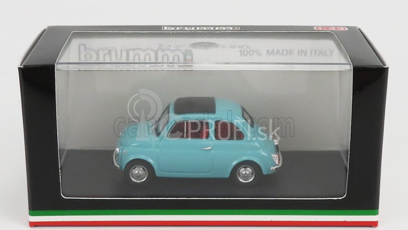 Brumm Fiat 500r Tetto Chiuso - uzavretý 1972 1:43 Turchese Farfalla