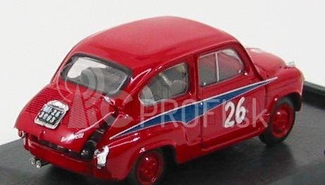 Brumm Fiat 600 Abarth 750 N 26 Mille Miglia 1956 D.cogna 1:43 Červená