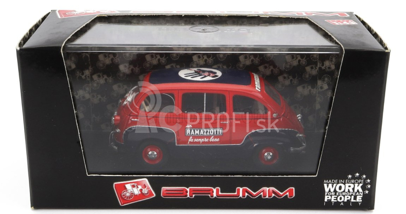 Brumm Fiat 600 Multipla Ramazzotti 1960 1:43 Červená modrá