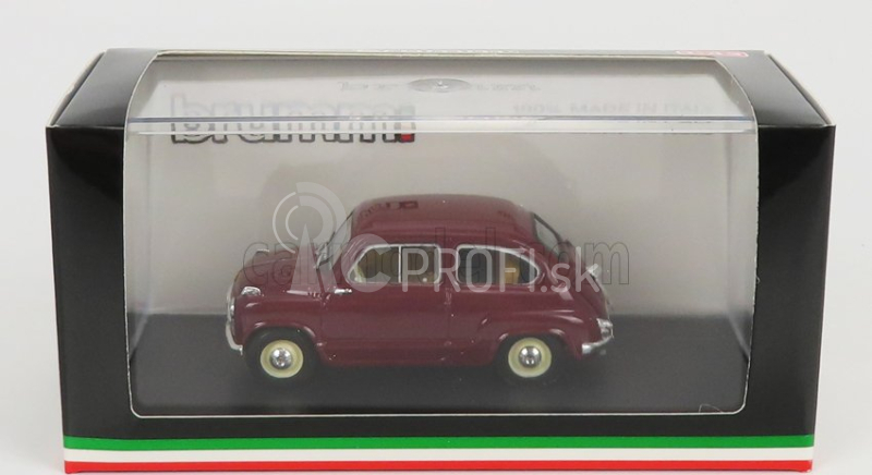 Brumm Fiat 600 Polizia Stradale 1955 1:43 Bordeaux