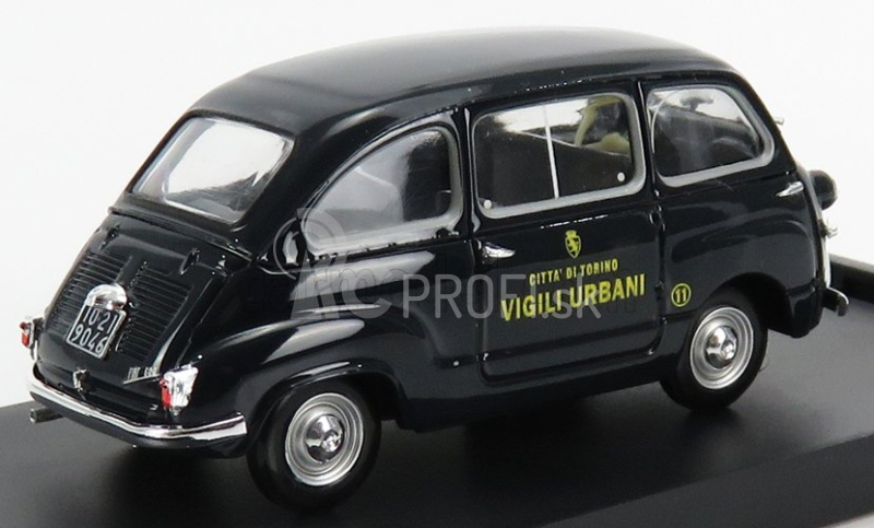 Brumm Fiat 600d Multipla Vigili Urbani Torino 1960 1:43 Modrá