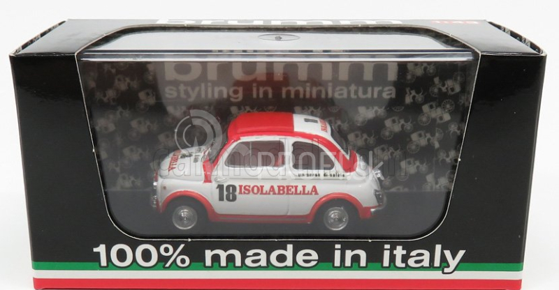 Brumm Fiat Nuova 500d - Amaro Isolabella 1960 1:43 Bielo-červená