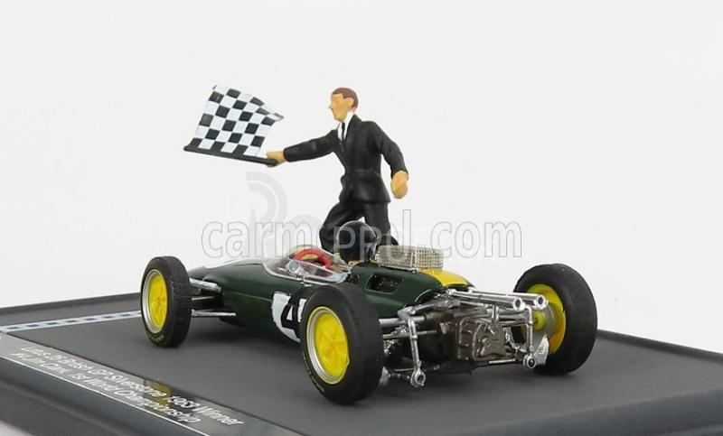 Brumm prom Lotus F1 25 N 4 Víťaz British Gp Silverstone Jim Clark 1963 Majster sveta 1:43 Zelená Žltá