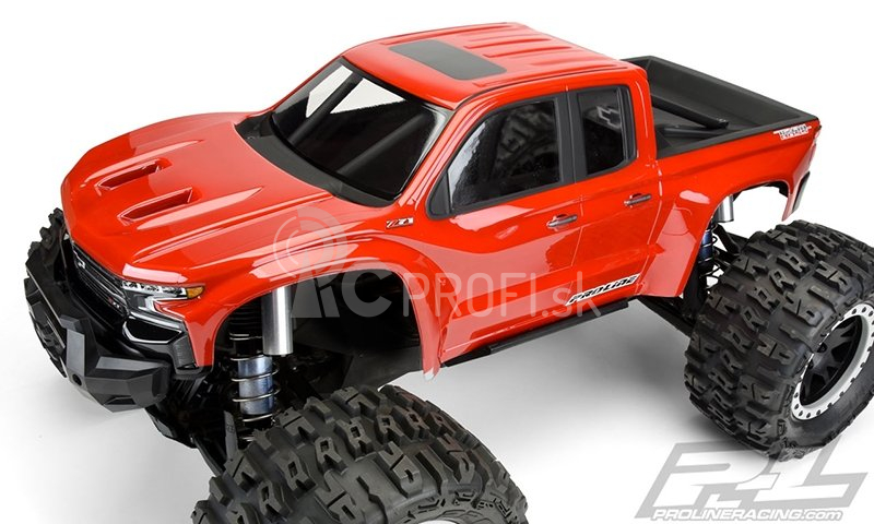 Číra karoséria, predrezaná, 2019 Chevy Silverado Z71 Trail Boss pre TRAXXAS X-MAXX