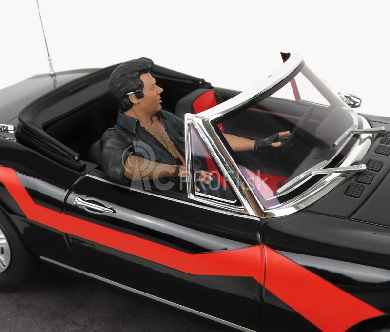 Clc-models Fiat Dino 2.4 Spider With Enzo Figure - Movie - Un Sacco Bello 1980 - Carlo Verdone 1:18 Black