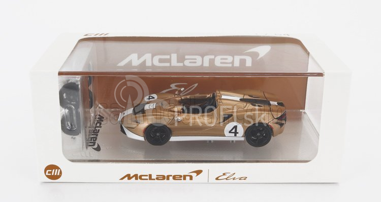 Cm-models Mclaren Elva N 4 Racing 2020 1:64 zlatá biela