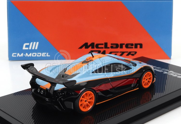 Cm-models Mclaren P1 Gtr N 0 2015 1:64 čierna svetlo modrá oranžová