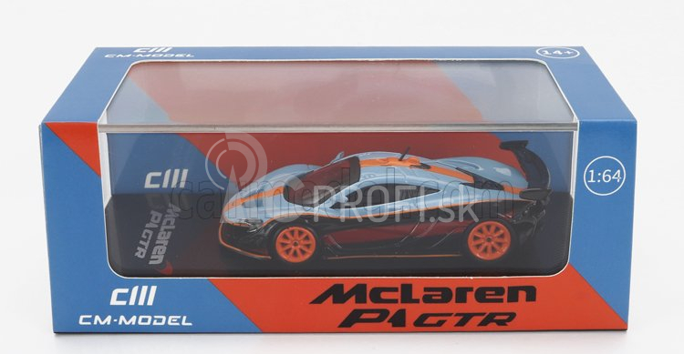 Cm-models Mclaren P1 Gtr N 0 2015 1:64 čierna svetlo modrá oranžová