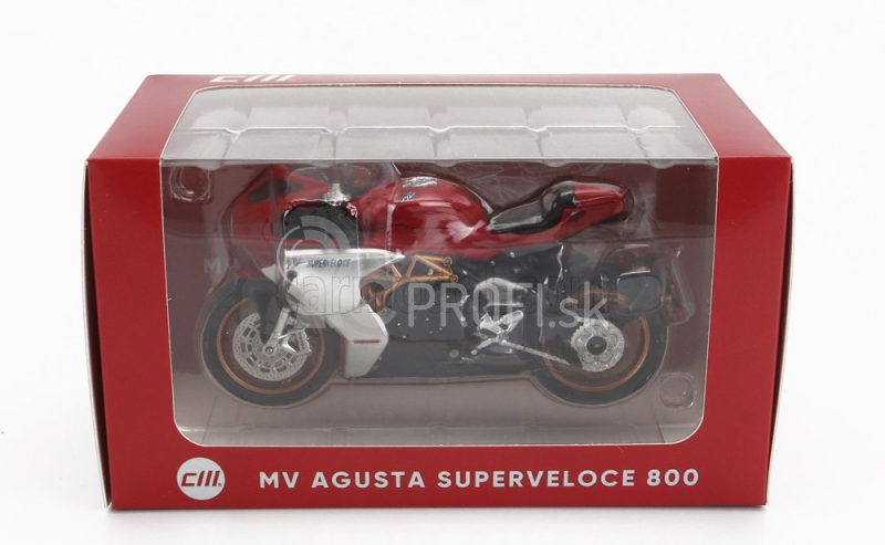 Cm-models Mv agusta 800 Superveloce 2022 1:18 červená strieborná čierna