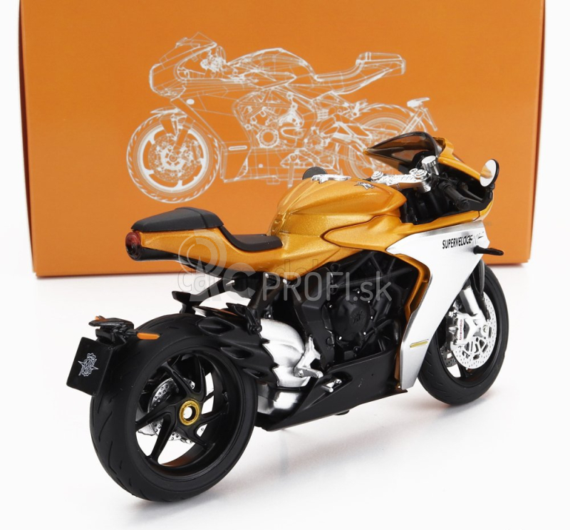 Cm-models Mv agusta 800 Superveloce 2022 1:18 Zlatá strieborná čierna