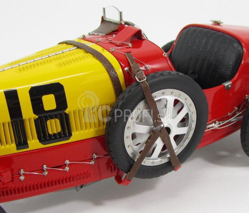 Cmc Bugatti T35 N 18 Národný farebný projekt Španielsko 1924 1:18 Červená žltá