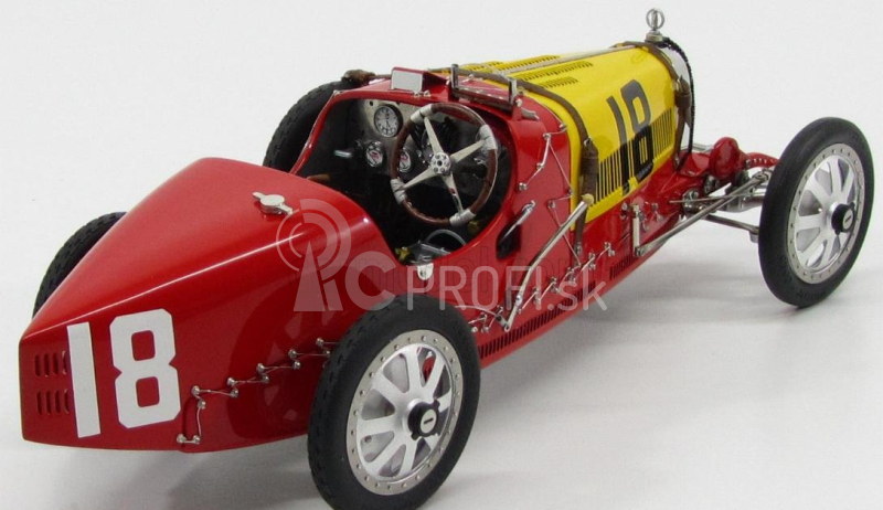 Cmc Bugatti T35 N 18 Národný farebný projekt Španielsko 1924 1:18 Červená žltá