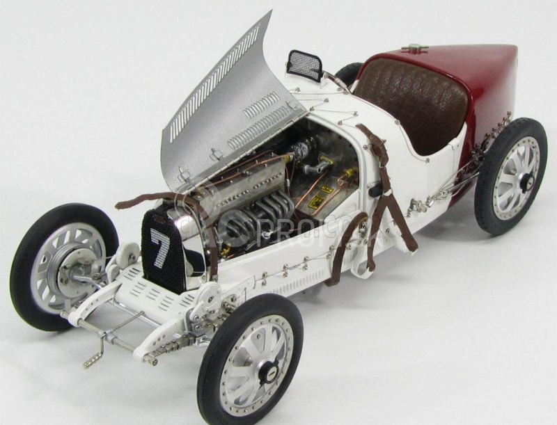 Cmc Bugatti T35 N 7 Gp Národný farebný projekt Poľsko 1924 1:18 Biela červená