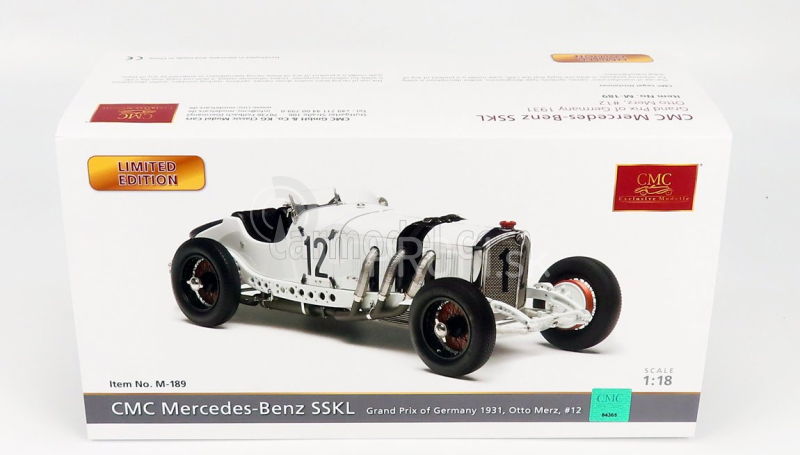 Cmc Mercedes benz Sskl Spider N 12 German Gp 1931 O.merz 1:18 Biela