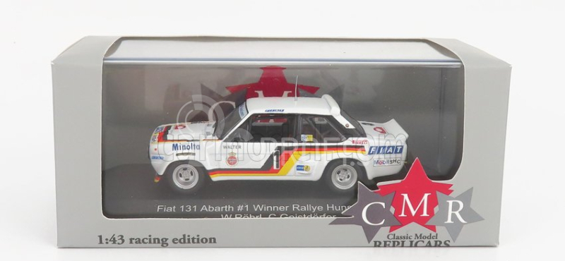 Cmr Fiat 131 Abarth N 1 Winner Rally Hunsruck 1979 W.rohrl - C.geistdorfer 1:43 Biela červená