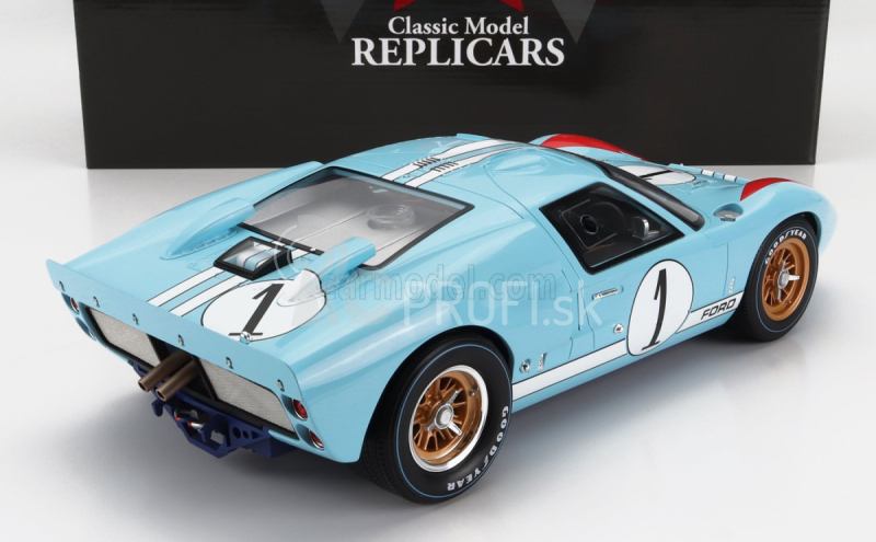 Cmr Ford usa Gt40 Mkii 7.0l V8 Team Shelby American Inc. N 1 2. (ale naozaj víťaz) 24h Le Mans 1966 K.miles - D.hulme 1:12 Svetlomodrá