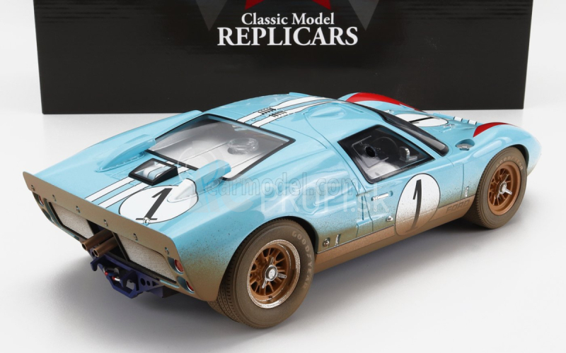 Cmr Ford usa Gt40 Mkii 7.0l V8 Team Shelby American Inc. N 1 Dirty Version 2nd (but Really Winner) 24h Le Mans 1966 K.miles - D.hulme 1:12 Light Blue