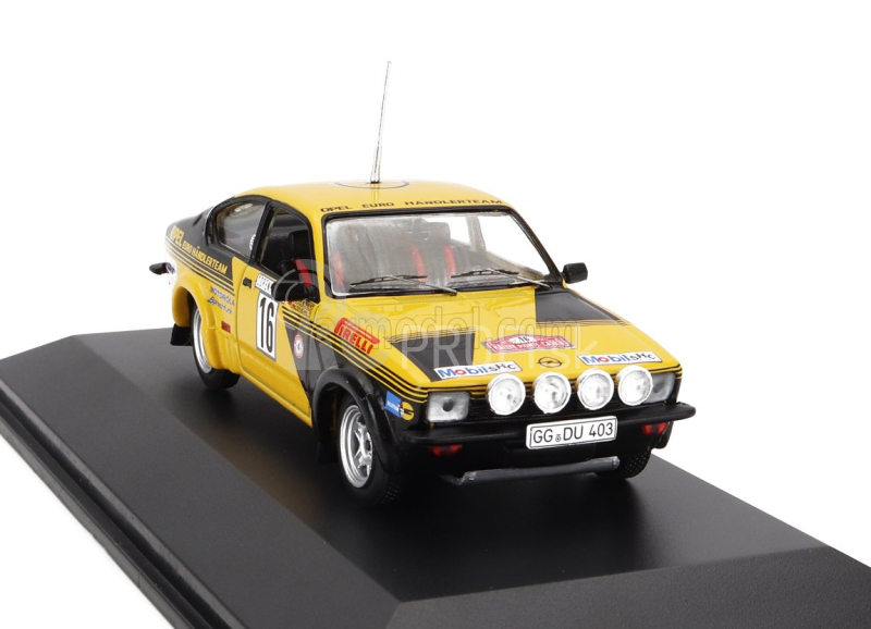Cmr Opel Kadett C Gt/e (nočná verzia) N 16 4th Rally Montecarlo 1976 Walter Rohrl - Jochen Berger 1:43 Žltá čierna