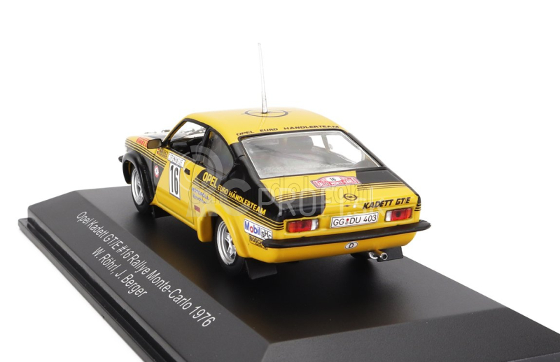 Cmr Opel Kadett C Gt/e (nočná verzia) N 16 4th Rally Montecarlo 1976 Walter Rohrl - Jochen Berger 1:43 Žltá čierna