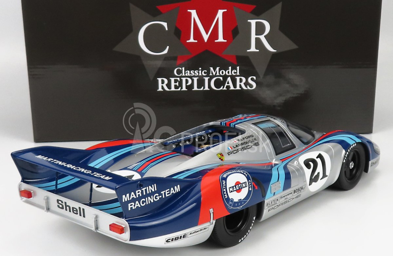 Cmr Porsche 917lh 4.9l Team Martini Racing N 21 24h Le Mans 1971 Vic Elford - Gerard Larrousse 1:12 Silver Blue