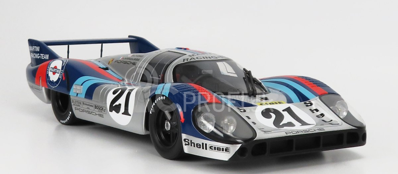 Cmr Porsche 917lh 4.9l Team Martini Racing N 21 24h Le Mans 1971 Vic Elford - Gerard Larrousse 1:12 Silver Blue