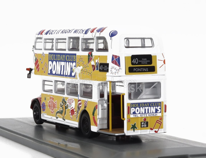 Corgi AEC Typ Rm Autobus London Transport 1949 1:76 Bielo-žlto-červený