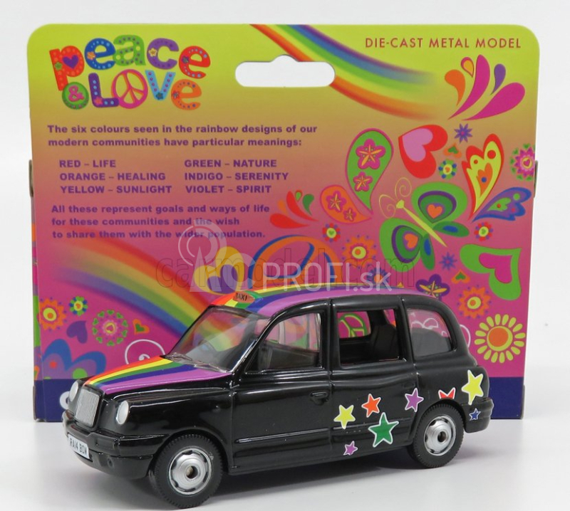 Corgi Austin London Taxi Lti Tx4 2007 - Peace & Love 1:36 čierna