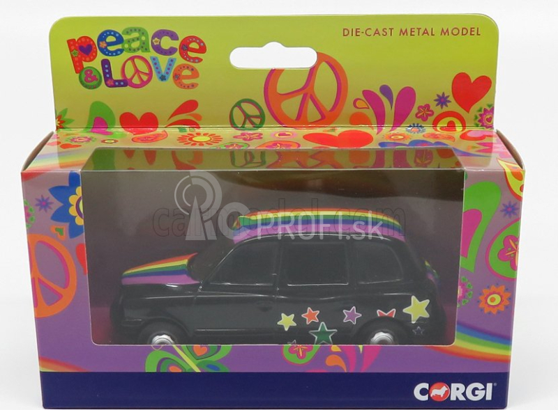 Corgi Austin London Taxi Lti Tx4 2007 - Peace & Love 1:36 čierna