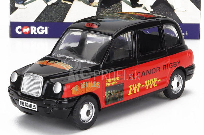 Corgi Austin London Taxi Lti Tx4 2007 - The Beatles - Eleanor Rigby - Yellow Submarine 1:36 červená čierna