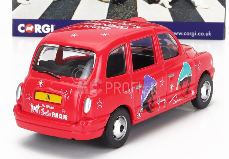 Corgi Austin London Taxi Lti Tx4 2007 - The Beatles - Vianočný taxík 1:36 Tmavo ružová