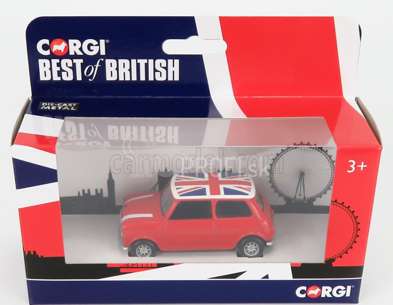 Corgi Austin Mini 1970 - Anglická vlajka 1:36 červená