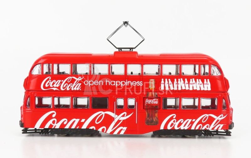 Corgi Blackpool Decker Double Tram Bus Coca-cola Open Happiness 1934 1:76 červená biela