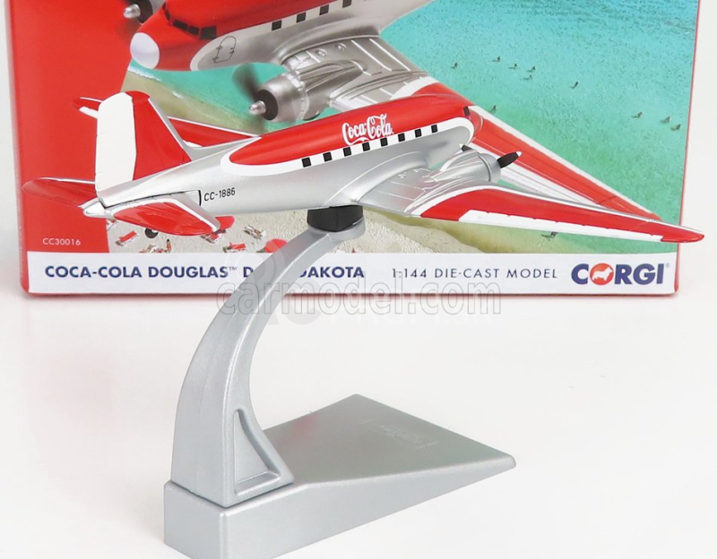 Corgi Douglas Dakota Dc-3 Lietadlo Coca-cola 1941 1:144 Červená biela strieborná