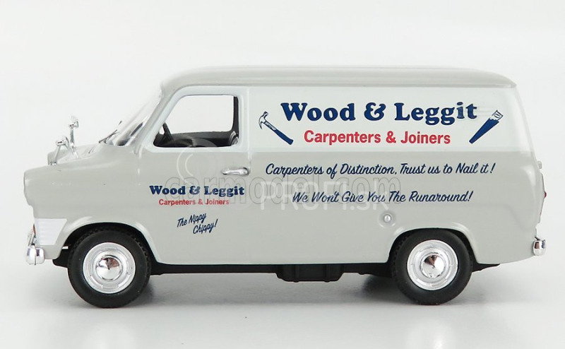 Corgi Ford england Transit Mki Van Wood & Leggit 1970 1:43 sivá