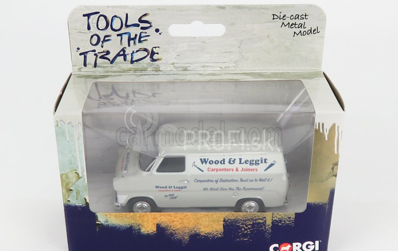 Corgi Ford england Transit Mki Van Wood & Leggit 1970 1:43 sivá