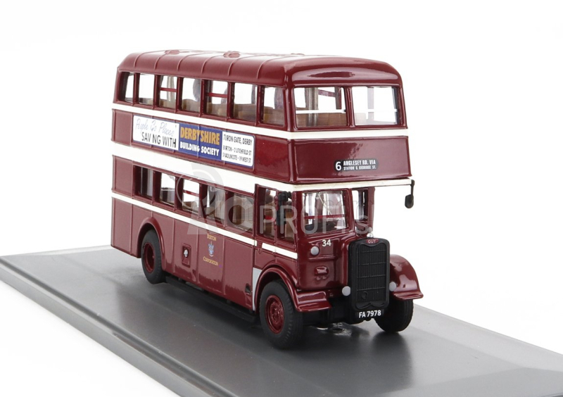 Corgi GUY Užitkový autobus Burton Corporation 6 Anglesey 1960 1:76 Červená krémová