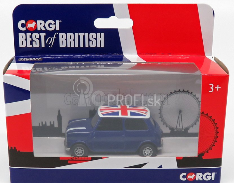 Corgi Mini Cooper 1961 - Anglická vlajka 1:36 Modrá