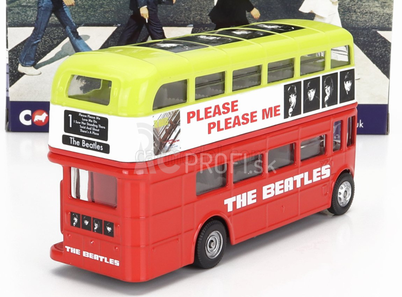 Corgi Routemaster Rml 2757 Autobus Londýn 1956 - The Beatles - Please Please Me 1:76 Červená Biela Žltá