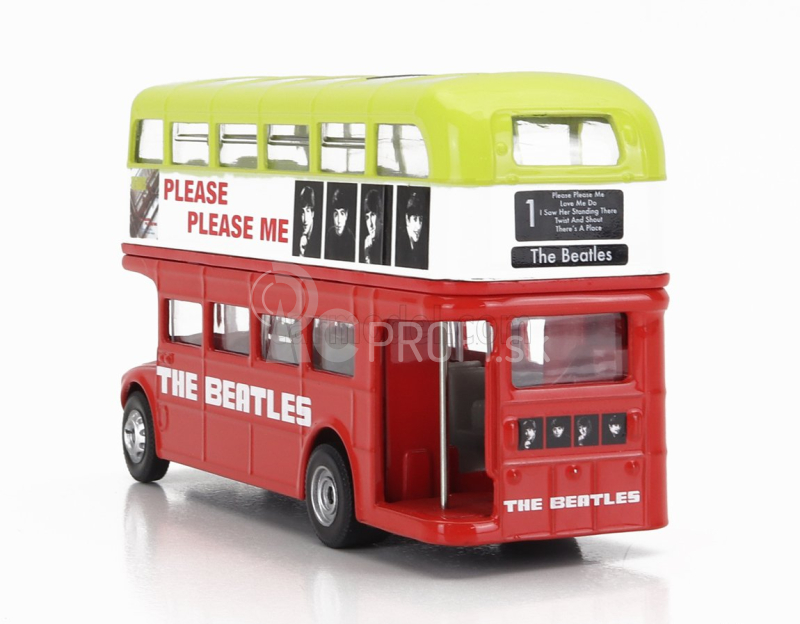 Corgi Routemaster Rml 2757 Autobus Londýn 1956 - The Beatles - Please Please Me 1:76 Červená Biela Žltá