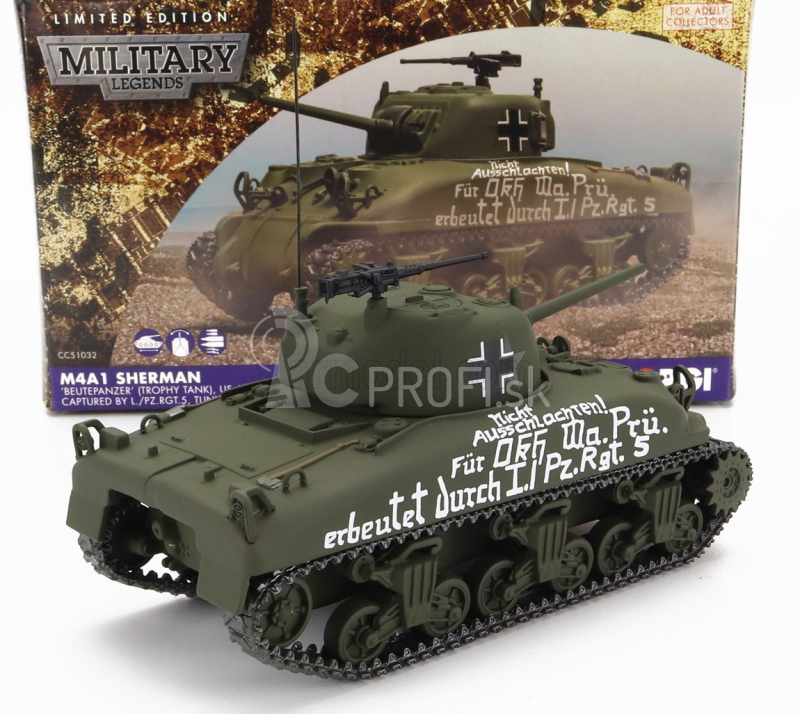 Corgi Tank M4a1 Sherman Military 1943 1:50 Vojenská kamufláž