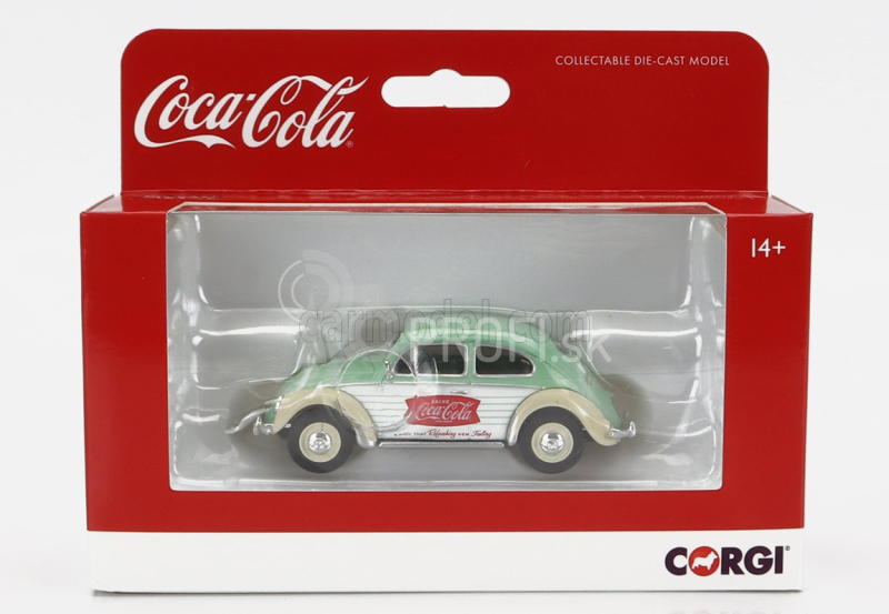 Corgi Volkswagen Beetle Maggiolino Coca-cola 1951 1:43 Zelená Biela Béžová