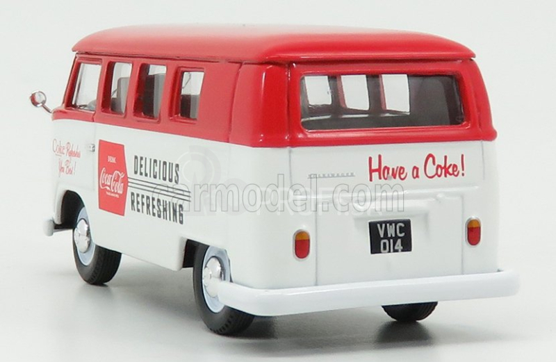 Corgi Volkswagen T1 Camper Van Coca-cola 1961 1:43 Biela červená