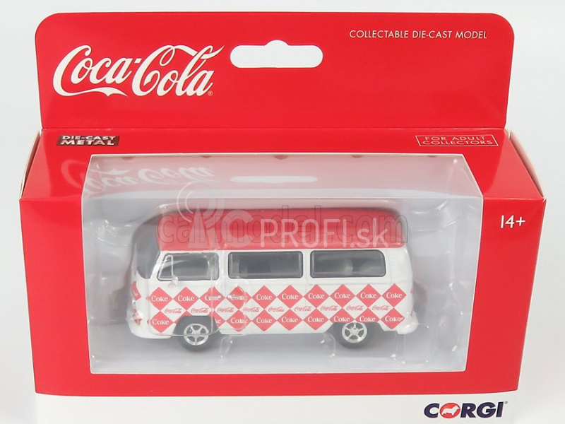 Corgi Volkswagen T1 Camper Van Coca-cola Coke 1961 1:43 Biela červená