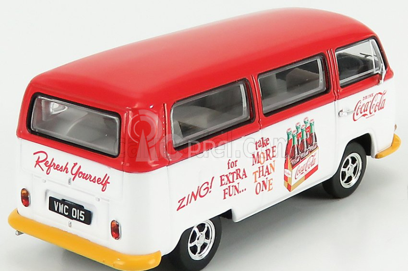 Corgi Volkswagen T1 Camper Van Coca-cola Zing 1961 1:43 červená biela