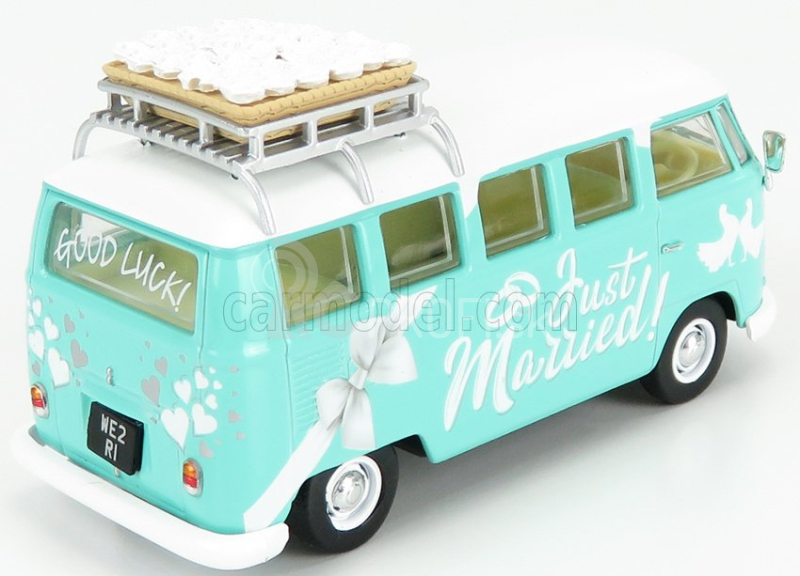 Corgi Volkswagen T1 Minibus Just Married 1961 1:43 Light Blue White