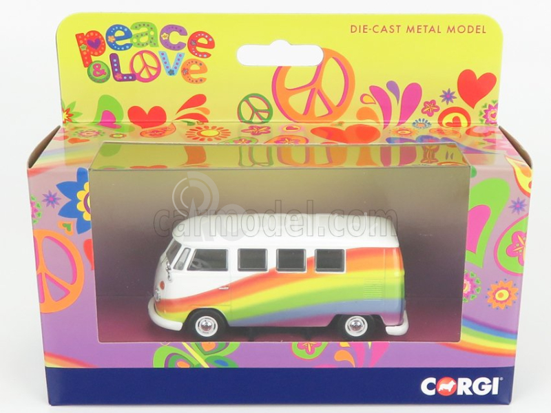 Corgi Volkswagen T1 Minibus Peace & Love Rainbows 1961 1:43 Rôzne