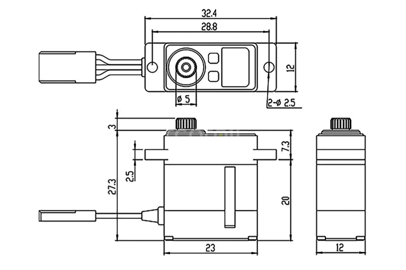 Digitálne servo SV-1232MG HiVOLT (5 kg-0,05s/60°)