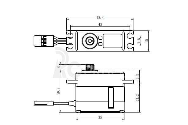 Digitálne servo SV-1260MG HiVolt (12 kg-0,055s/60°)