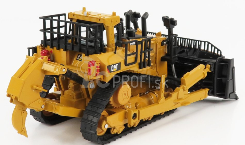 Dm-models Caterpillar Card11t Ruspa Cingolata - Škrabací pásový traktor 1:64 žltá čierna